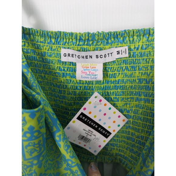 Gretchen Scott Fiesta Time Maxi Dress Sultan's Dining Room Turquoise Lime NEW M - Picture 5 of 12